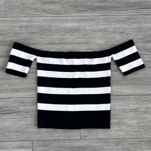Forever 21 off the shoulder striped top